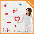 China wholesale reflective custom size heart-shaped noctilucent wall stickers